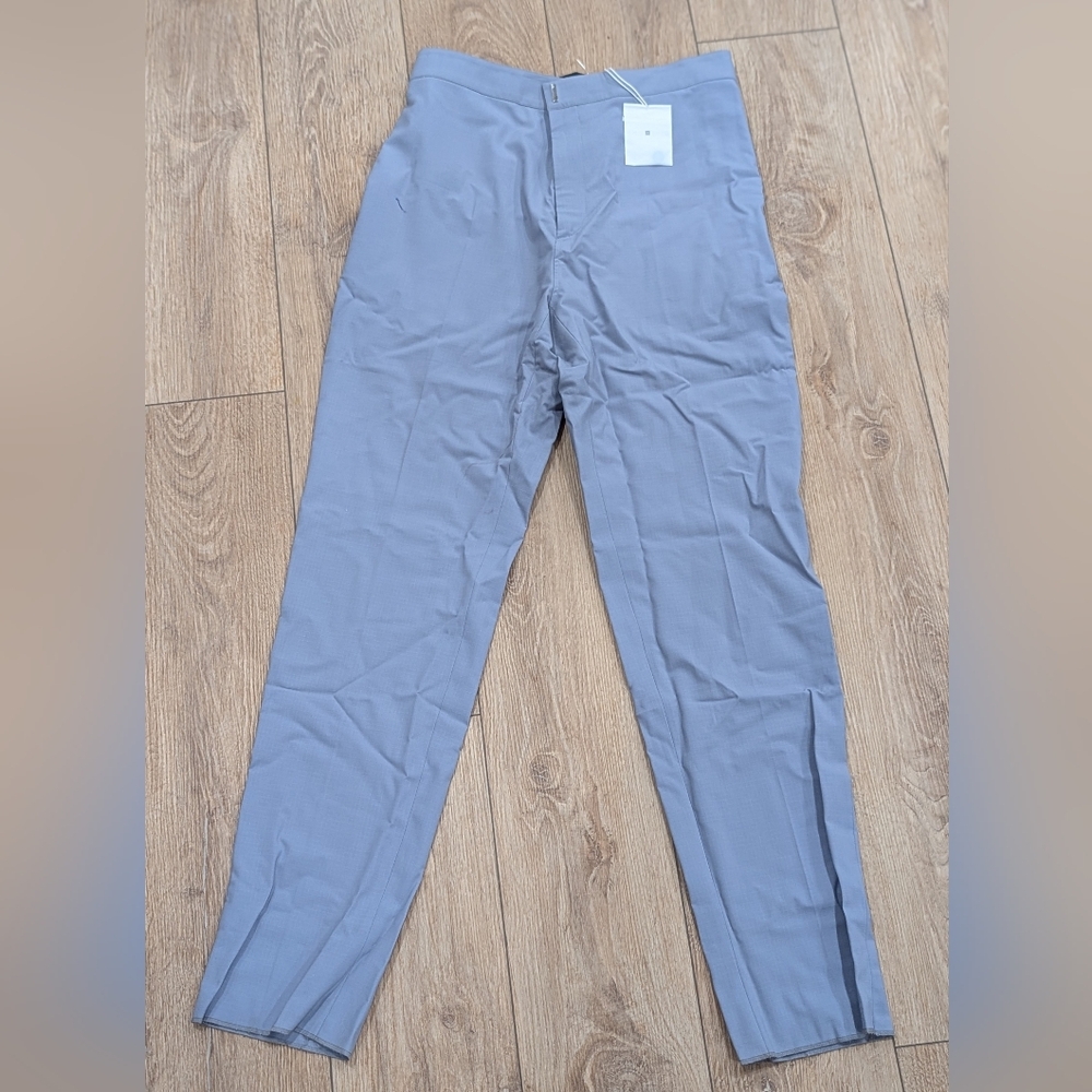 $950 Mens Givenchy Wool Blend Slim Fit Pants Pearl Gray 52 US 36